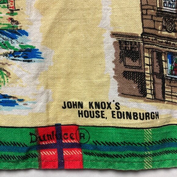 Vintage Scotland Linen Tea Towel Lot Of 4 Scotty Dog Bagpipes Lamont Scottish - Picture 12 of 16